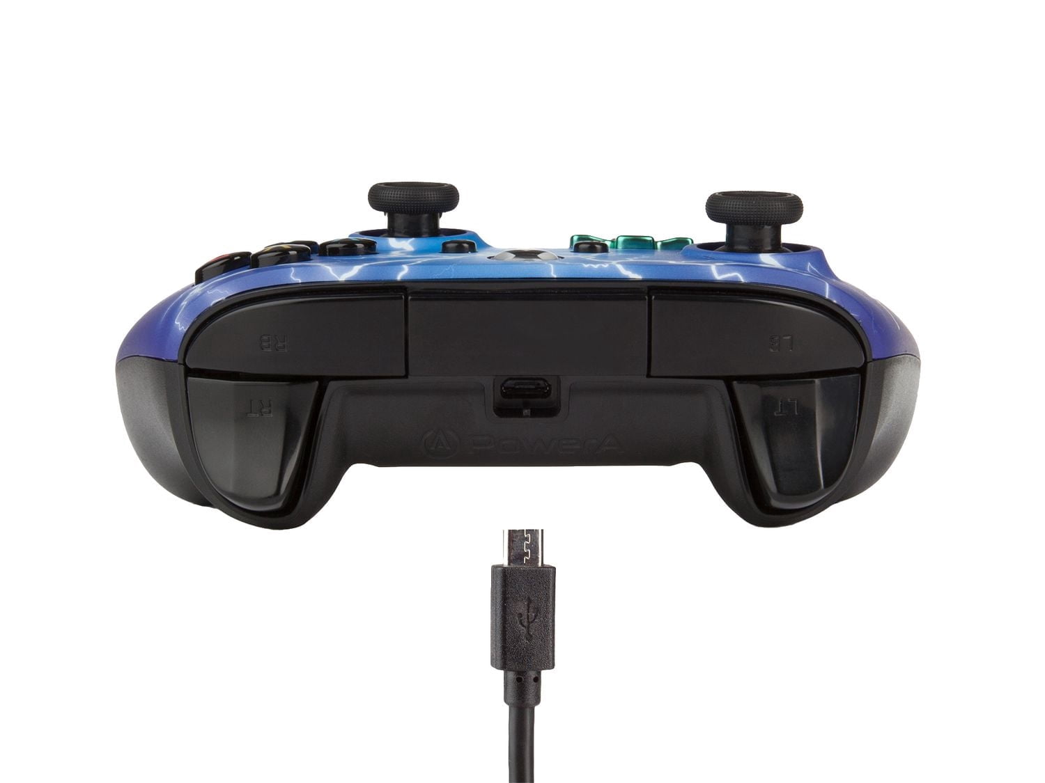 Manette câblée améliorée PowerA pour Xbox One, design Éclair dissipant