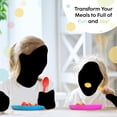 thumbnail image 3 of Kids Plates Set of 12 Toddler Plastic Plates - BPA FREE Microwave and Dishwasher Safe Reusable Plastic Children's Plates Brightly Colored 7 Inch Dinner Plates, 3 of 3