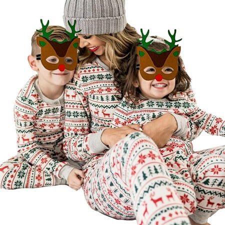 

Viworld Family Matching Reindeer Print Christmas Sleepwear Pajamas Set 2 Piece (Women s S-3XL)