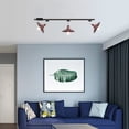 thumbnail image 4 of FSLiving Retro Vintage Design Adjusted Angle H-Type Track Head Lighting E26 Base Rust Metal Shade Tracking Light Fixture for Gallery Mirror Front Office Kitchen Island - 1 Light, 4 of 5