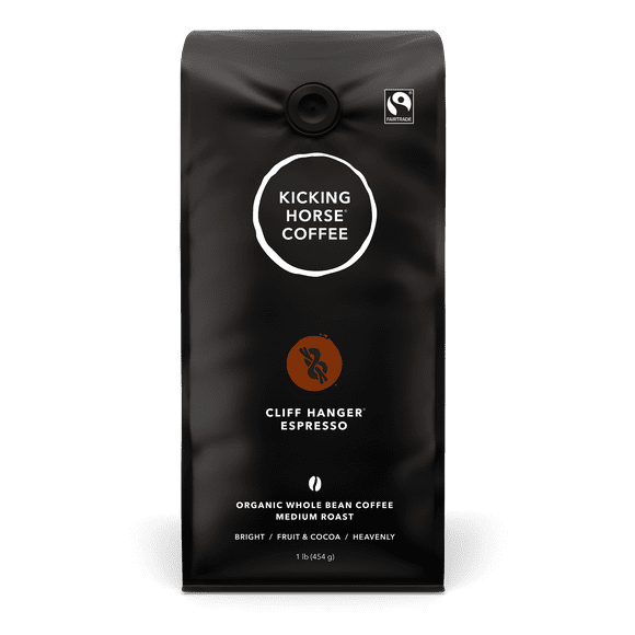 Kicking Horse® Coffee Kicking Horse Coffee - Cliff Hanger Espresso - Medium Roast, Whole Bean, 454 g - Whole Bean Coffee