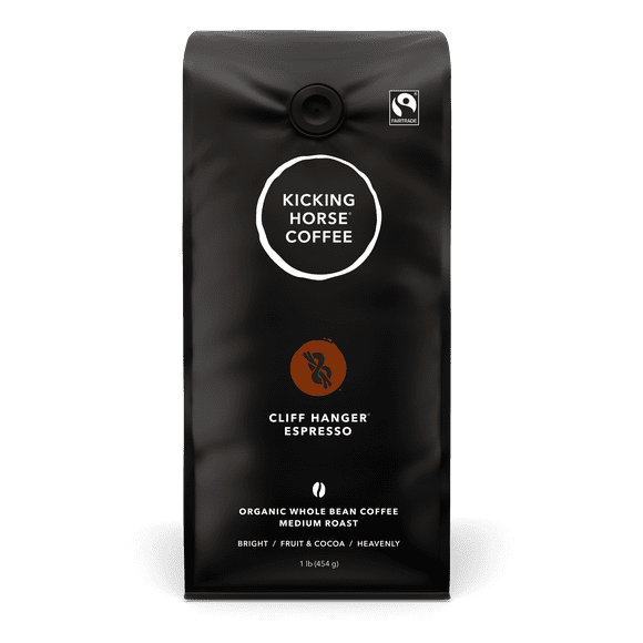 Kicking Horse Coffee - Cliff Hanger Espresso - Medium Roast - 454g Whole Bean, 454 g - Whole Bean Coffee