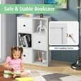 thumbnail image 6 of Costway 6-Cube Bookcase Storage Organizer with 3 Open Cubes 3 Drawers for Home Office White, 6 of 10