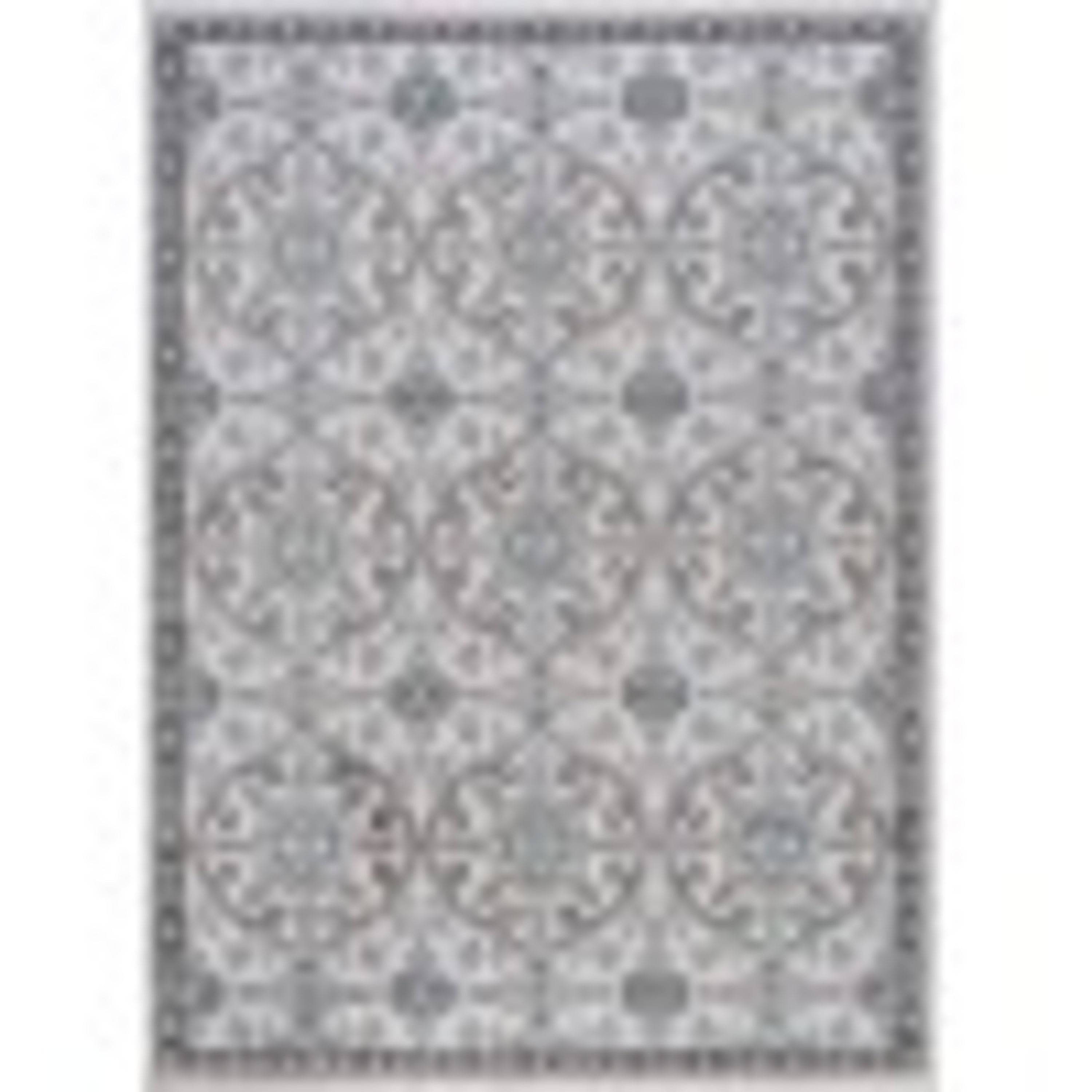 Hampton Traditional 8' x 10' Cream and Beige Polypropylene Indoor Area Rug
