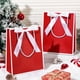 thumbnail image 4 of Bolsas de regalo Silkfly Thank You, 12 unidades, con asa de 23 x 18 x 8 cm, color rojo y blanco, 4 of 7