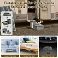 thumbnail image 3 of Pet Stairs for Small Medium Cats Dogs Folding 3-Step Pet Steps Dog Stairs for High Beds Sofas , Adjustable Non-Slip Dog Ramp with Storage Ladder and Cat Scratcher, 3 of 12