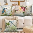 thumbnail image 2 of Dashan Spring Birds Pillow Cover 18x18 Set of 4,Flower Butterfly Cushion Cases for Couch Sofa Bed Home Decor, 2 of 6