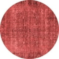 thumbnail image 1 of Ahgly Company Indoor Round Oriental Red Industrial Area Rugs, 3' Round, 1 of 4