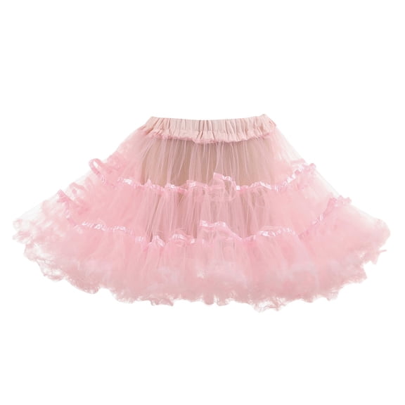 XEGLSBU Womens Skirts Fall Mini Women Petticoat Underskirt Swing Tutu Skirt Cute New Pink One Size