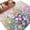 Grass Green Lemon Yellow Light Pink, variant on Round Rugs 3Ft, Pink Spring Floral Round Area Rug Washable Indoor Throw Carpet, Modern Oil Painted Daisy Botanical Small Non Slip Circle Rug for Bedroom Living Room Home Decor Aesthetic