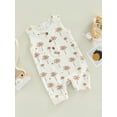 thumbnail image 3 of Douhoow Baby Boys Sleeveless Romper Newborn 0 3 6 9 12 Months Infant Short Jumpsuit Summer Bodysuits, 3 of 8