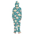 thumbnail image 3 of Airplane Flower Pattern One Piece Pajamas Soft Jumpsuit Cozy Sleep and Play Romper Zipper and Pockets 5T-6T, 3 of 8