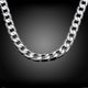 thumbnail image 1 of 26-27 925 Sterling Silver Men's Necklace 20/24 Inches Classic 8mm Chain Luxury Jewelry Wedding Christmas G, 1 of 4