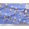 thumbnail image 3 of Soimoi Rayon Fabric Cook Girl Print Fabric by the Yard 42 Inch Wide, 3 of 3