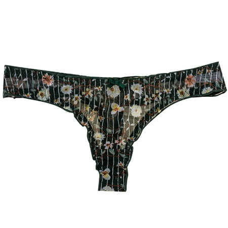 OJSFQUFP Seamless Thongs for Women No Show Thong Underwear Women Comfortable Soft Panties Low Waisted Stretch Breathable Sexy Panties Underwear Dark Green One Size