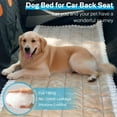 thumbnail image 5 of Eurhowing Backseat Pet Bed Mat, Non-Slip Dog Bed for Car, Fuzzy Dog Seat Cover for Car Back Seat, Fit for Backseat Extenders and Seat Covers (Khaki, 24.8x54 inch), 5 of 10