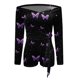 thumbnail image 4 of Mono corto informal de vendaje estampado con cuello en V y manga larga para mujer a la moda Pompotops ulkah944852, 4 of 5