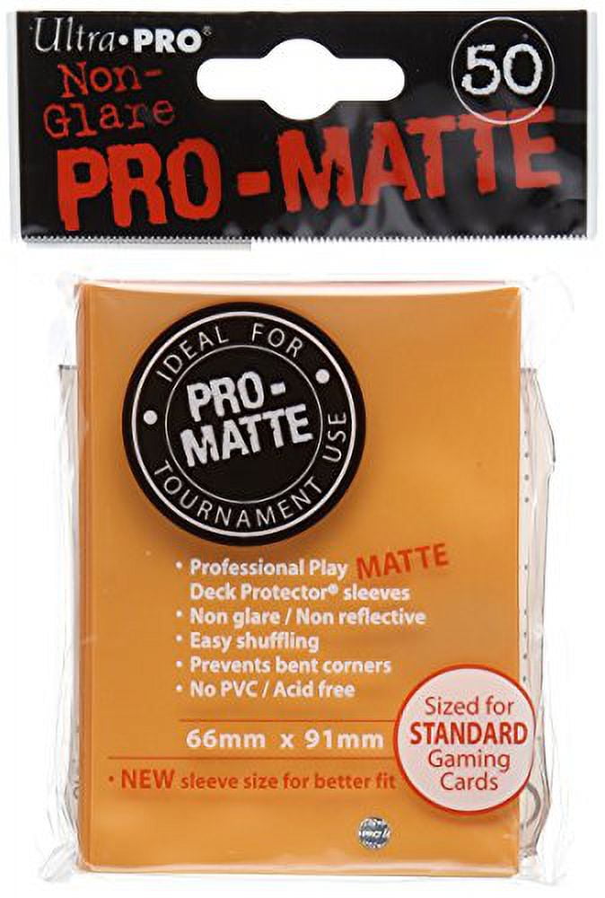 Ultra PRO PRO-Matte 50CT Standard Size Deck Protector Sleeves - Orange 
