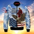thumbnail image 4 of Chaqueta con estampado de Jesucristo para hombre, con bandera estadounidense de águila, estampada en 3D, de manga larga, informal, de gran tamaño, con cremallera, abrigo de calle, 4 of 4