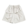 thumbnail image 6 of Stylish Layered Shorts for Women Loose Elastic Waist Straight Leg Drawstring Casual Shorts, 6 of 6
