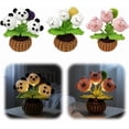 thumbnail image 3 of Cute Night Light Handcrafted Crochet Potted Plant with 3 Pandas Flower Pot Night Light Decor for Home Office, 3 of 6