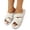 White, variant on Iyufng Womens Criss Cross Strap Textile Slippers Soft Comfortable Open Toe Flat Warm Cozy Casual Indoor House Slide Sandals