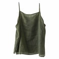 thumbnail image 4 of Loose Fit Tank Top Womens Sleeveless Tops Athletic Tank Tops Curved Hem Tank Top Women Swing Tank Tops for Women Wide Strap Tank Tops Womens Spaghetti Strap Tank To Green XL, 4 of 4