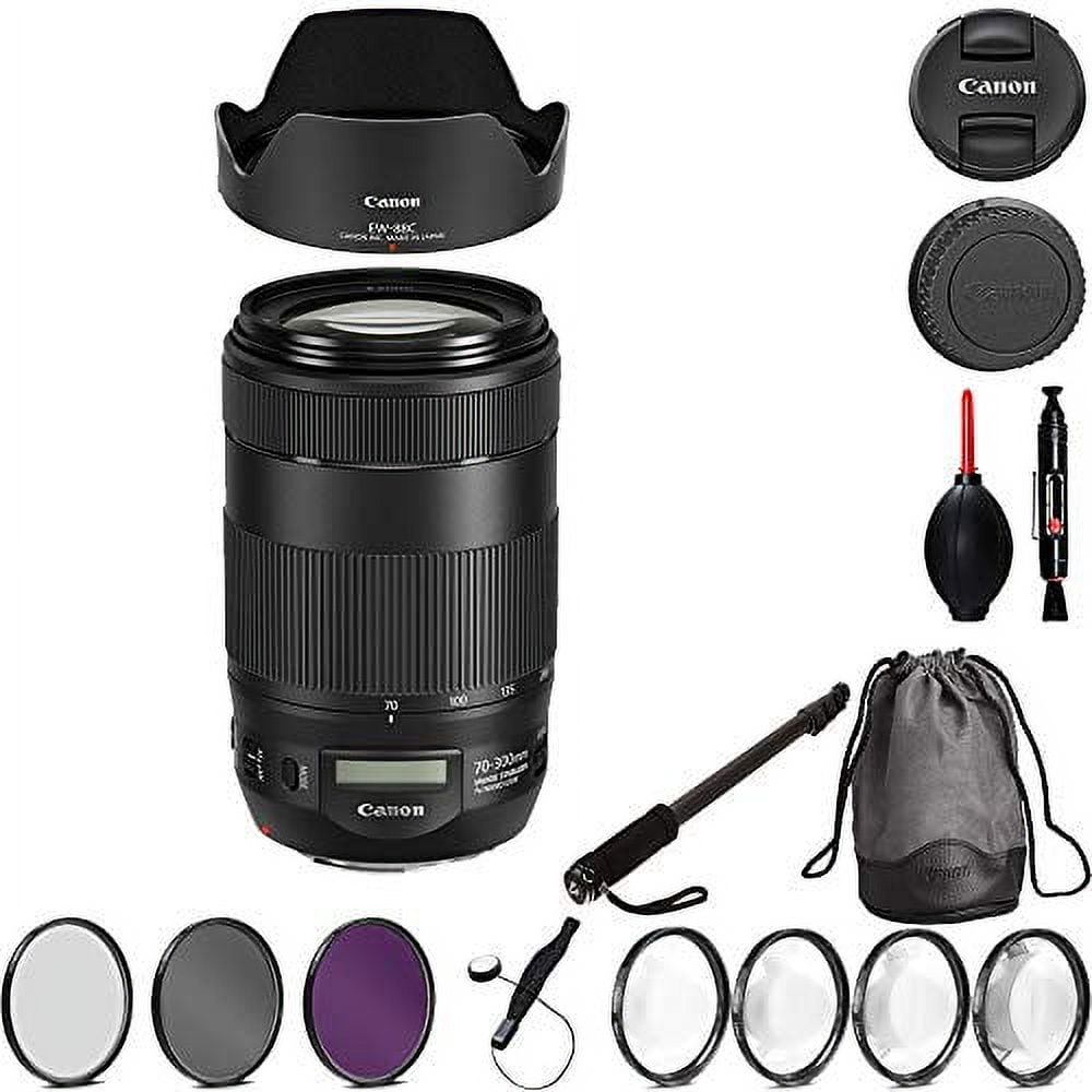Canon EF 70-300mm f/4-5.6 is II USM Lens Bundle with Manufacturer