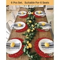 thumbnail image 4 of 15 Inch Round Placemats Set of 4, Red Snowman Christmas Non Slip Heat Insulation PP Table Mats, Xmas Tree Ball Snowflake Elk Washable Place Mats for Kitchen Dining Party Table Decor, 4 of 7