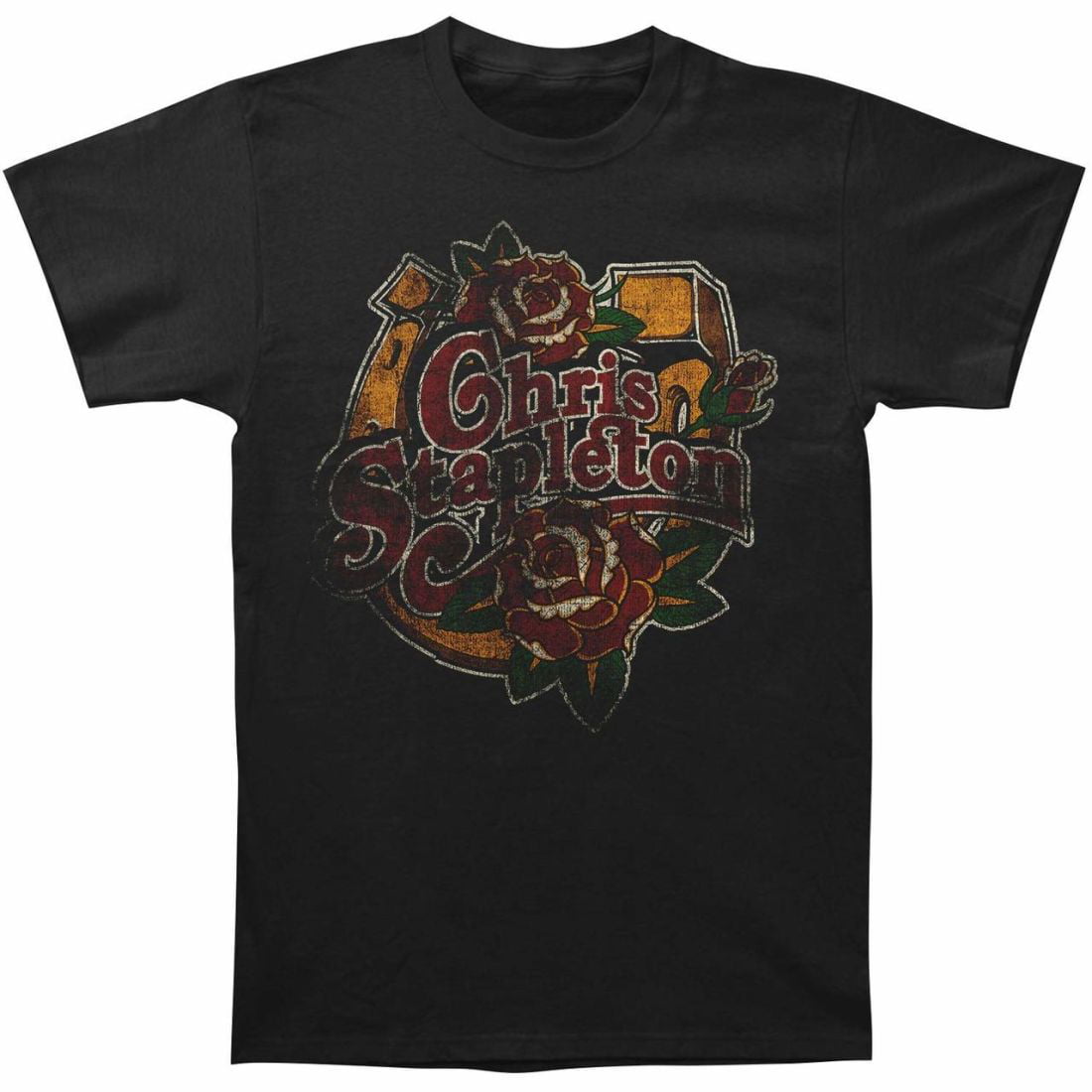 Chris Stapleton Horseshoe Roses Classic T-Shirt - Walmart.com