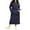 Blue, variant on Women Hooded Maxi Dress Loose Sweatshirt Long Dress Drawstring Hoodie Dresses Light Gray XL