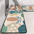 thumbnail image 2 of Kitchen Rugs Sets Of 2,Beige Pioneer Flower and Leaf Pattern Anti Fatigue Kitchen Mat Rugs Non Slip Washable,Decorative Kitchen Floor Mats for Kitchen,Sink,Laundry,17"x47"+17"x47", 2 of 5