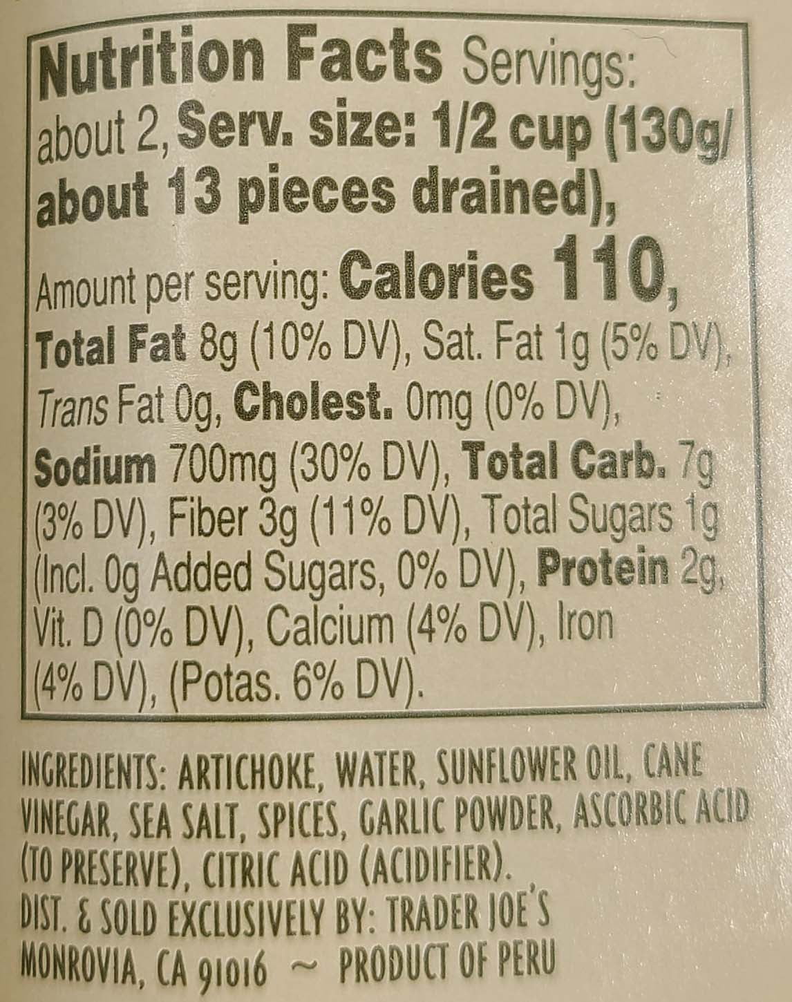 Trader Joe's Marinated Artichokes, 12 oz Jar (2 Pack)