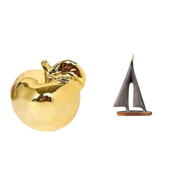 Estatua decorativa,Escultura de frutas para decoración del hogar para escritorio interior.,Escultura de velero,Estatua de velero Decoración de velero Barco de vela,Figura de velero modelo