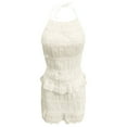 thumbnail image 5 of HXWCHs Women's Sleeveless Dress and Mini Skirt Two Piece Suit Set Casual Versatile Outfit for Daily Leisure Wear M Beige, 5 of 5