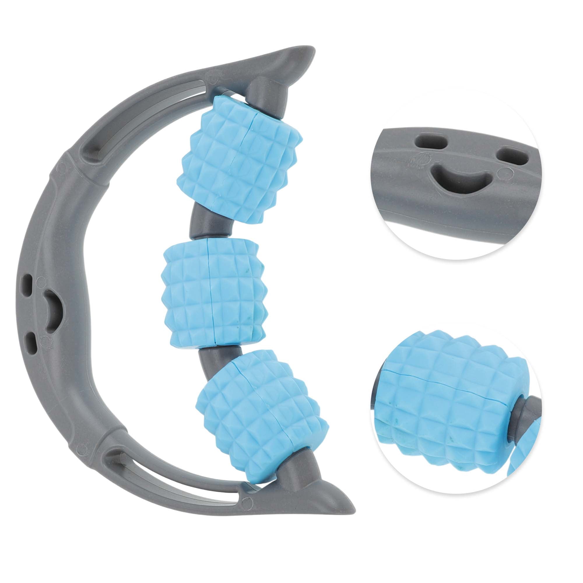 Unique Bargains 1 Pc 3-Round Massage Stick for Muscle Ease Blue