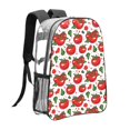 thumbnail image 3 of Sikiie Hand Drawn Tomatoes Clear Backpack, Transparent Bookbag for School for Women Men, Capacity Clear Bag for College, Travel, 3 of 7