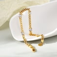 thumbnail image 6 of Cuban Chain 5pcs Cubic zirconia Gold Bracelets For Women 14K Real Gold Plated Sparkle Curb Cable Link Infinity Bracelets Trendy Dainty Gold Bracelet For Women Friends, 6 of 6