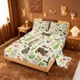 thumbnail image 2 of meiyoeat spring Garden Kitten Bed Sheets,Floral Cat Print Full Size Sheets,4 Pieces,1 Flat Sheet,1 Fitted Sheet and 2 Pillowcases, 2 of 6