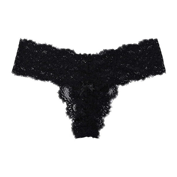 ESSSUT Underwear Womens Women's Lace See-Through Thong Panties