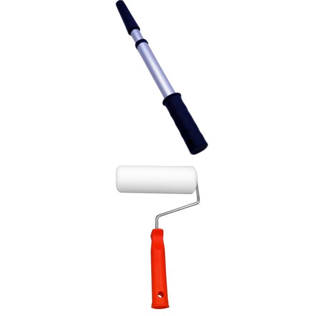 Rodillo de pintura de esponja de 7 '' con rodillo de espuma de pared de varilla extensible de 21 pulgadas