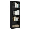 thumbnail image 5 of Home Bookcase with 4-Shelf Modern Display Unit for Books and Decor Black, 5 of 5