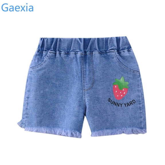 Girls Size 6 Clothes Stylish Summer Denim Shorts for Toddler Girls with Comfortable Elastic Waistband
