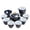 A, variant on 9 Pcs/set Handmade Gaiwan Household Teaware Chinese Palace Luxury Ceramic Tea Set Hand-painted Flower And Bird Porcelain Teapot