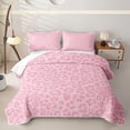 thumbnail image 2 of Erosebridal Leopard Print Bed Spread Queen,Pink Cheetah Animal Themed Queen Coverlet Set For Girls,3pcs, 2 of 7