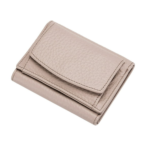 Mepaouo Leather Small Wallet for Women RFID Blocking Trifold Clutch Purse with ID Window Coin Pocket