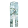 thumbnail image 3 of zuwimk Women'S Pants,Women Elastic Waist Cotton Medium Twill Pants Green,L, 3 of 5