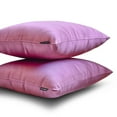 thumbnail image 4 of The HomeCentric Decorative Lumbar Pillow Cover Purple Pack Of 2, 12"x18" (30x45 cm) Satin Solid Oblong Pillow Cover, Solid Modern Cushion Cover Style - Light Purple Slub Satin, 4 of 5