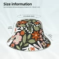 thumbnail image 6 of Gaeub Rabbits on Floral Printed Double Sided Reflective Bucket Hat Foldable Sun Hat for Camping Hiking Fishing, 6 of 9