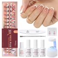 thumbnail image 1 of Kit de uñas de gel Beetles X Press, corto, cuadrado, punta francesa, para mujer, 1 of 7